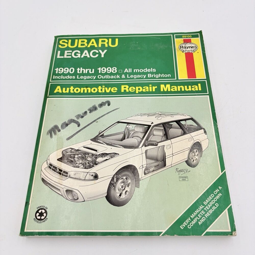 Haynes 89100 Repair Manual For 1990-1998 Subaru Legacy